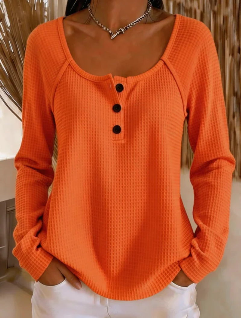 Waffle Henley Top