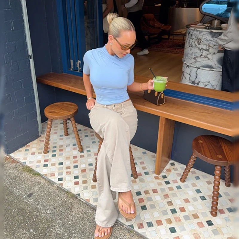 Draped Cropped Top