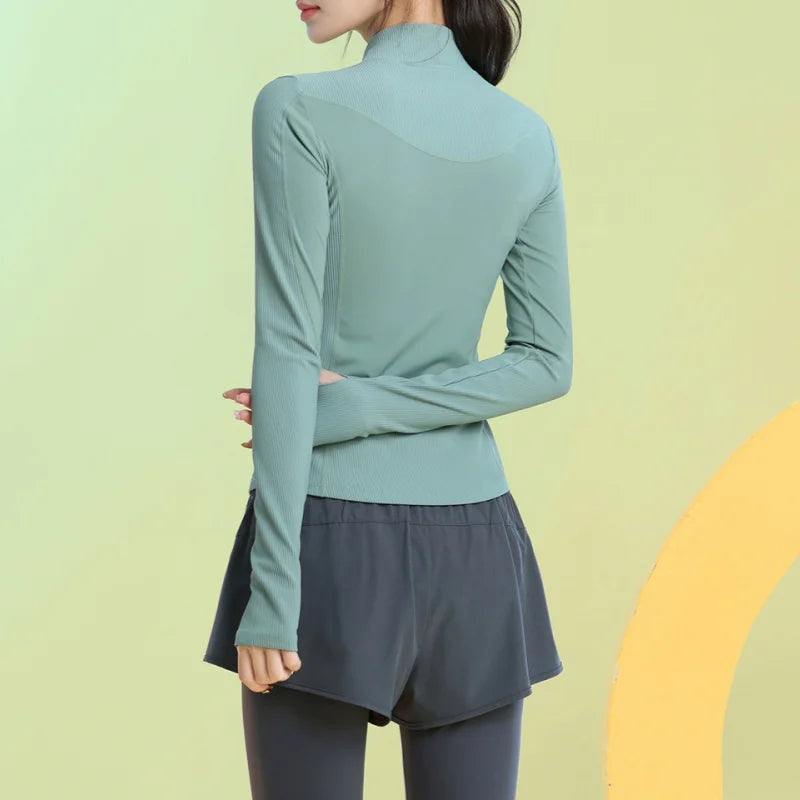 Quarter-Zip Long-Sleeve Top