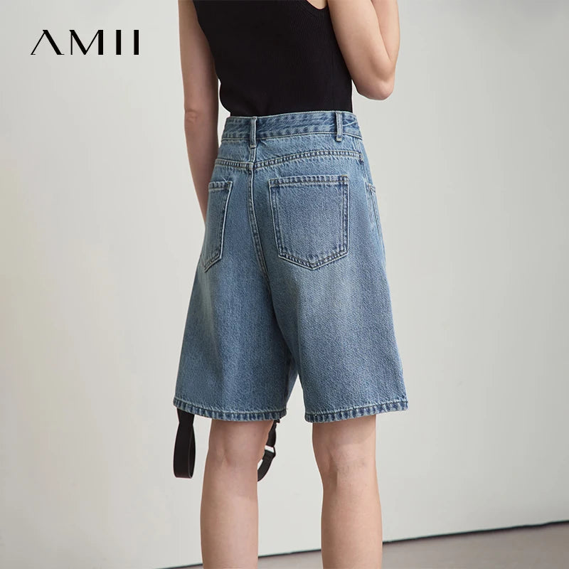 Long Denim Shorts