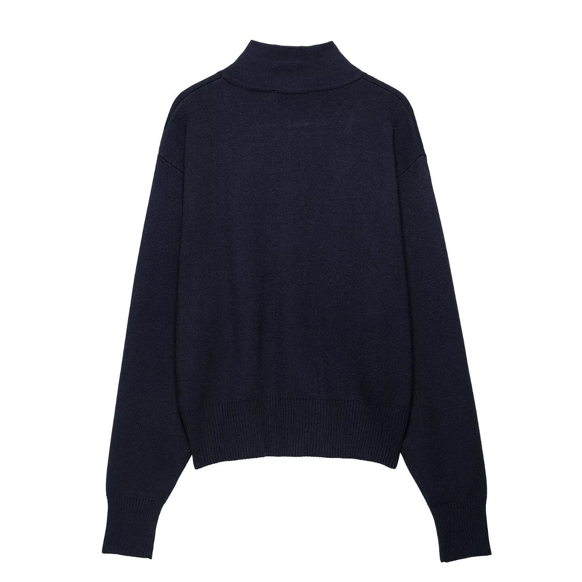 Navy Zip Knit