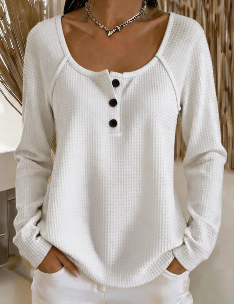 Waffle Henley Top