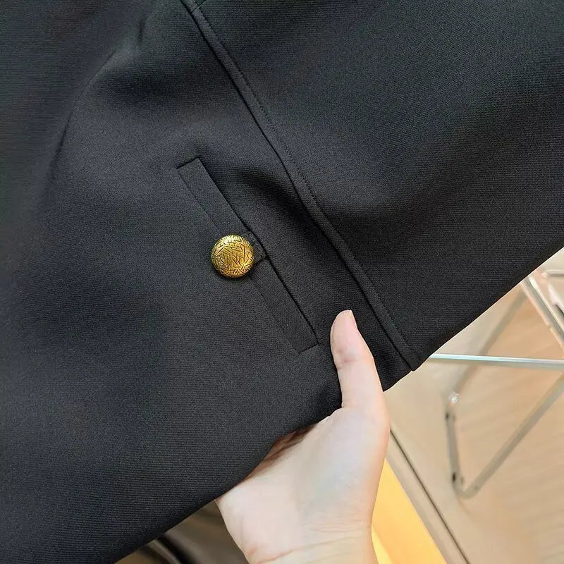 Button-Detail Sleeveless Mini Dress