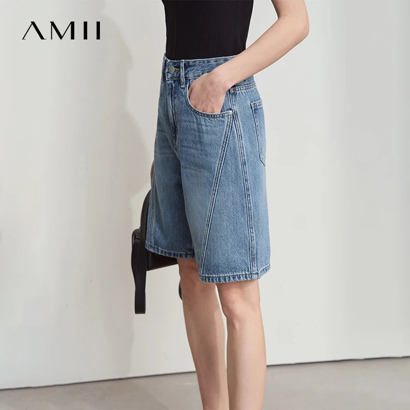 Long Denim Shorts