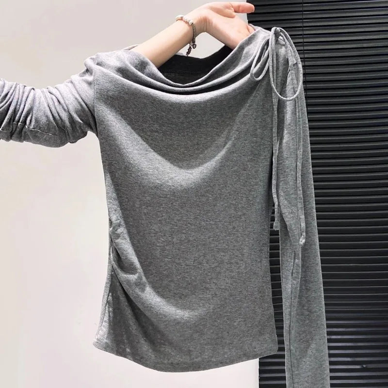Drawstring Off-Shoulder Top