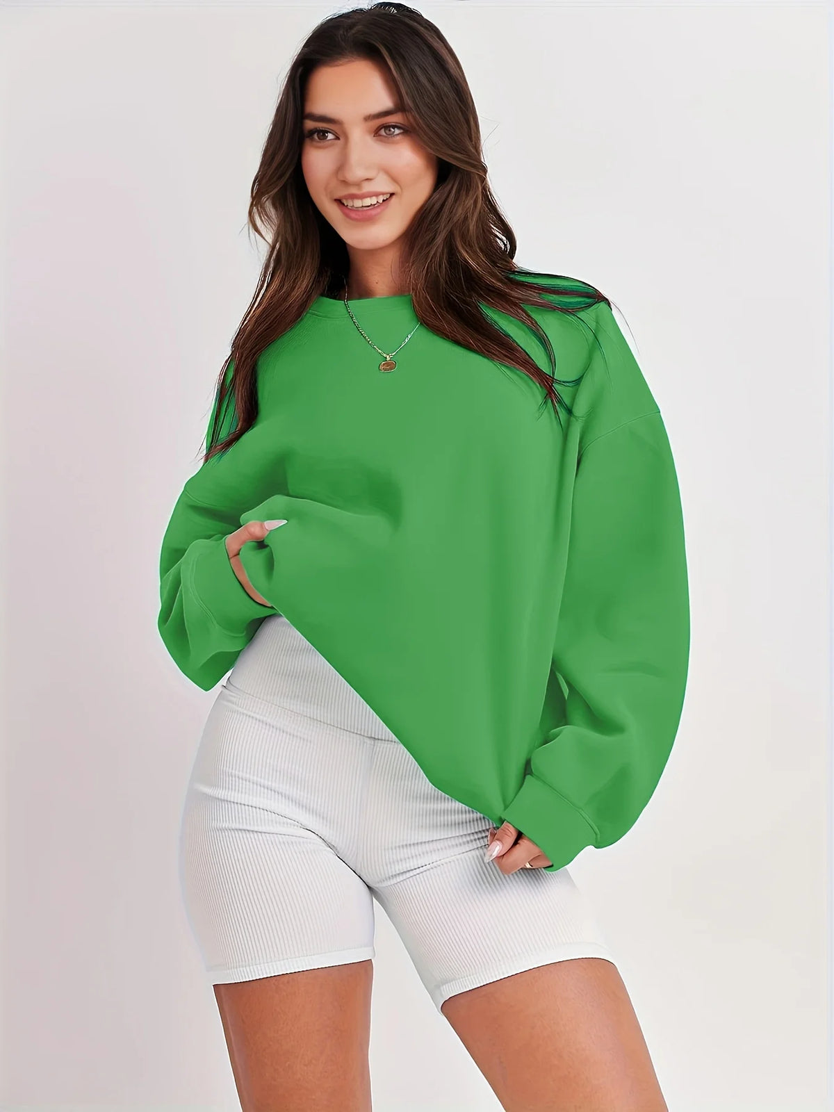 Oversized Crew-Neck Sweatshirt