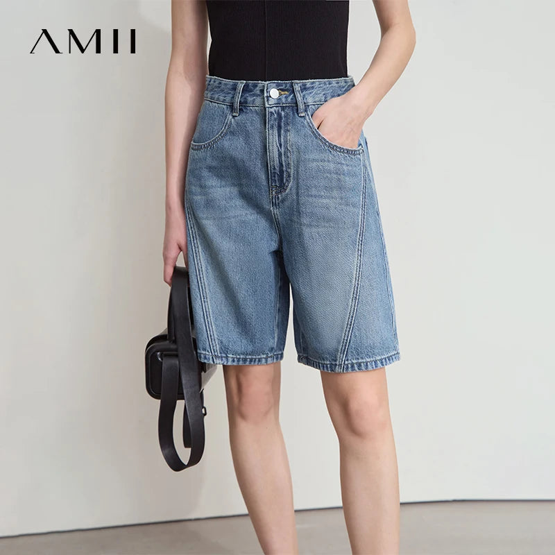 Long Denim Shorts