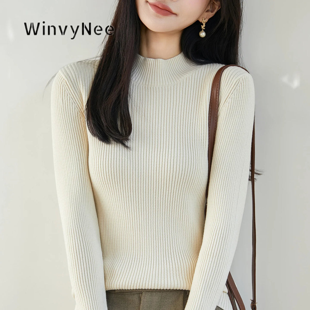 Ribbed Mock-Neck Top