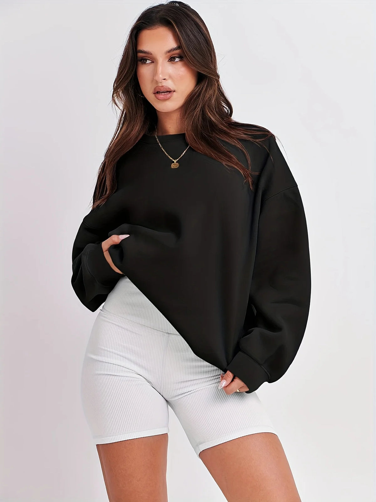 Oversized Crew-Neck Sweatshirt
