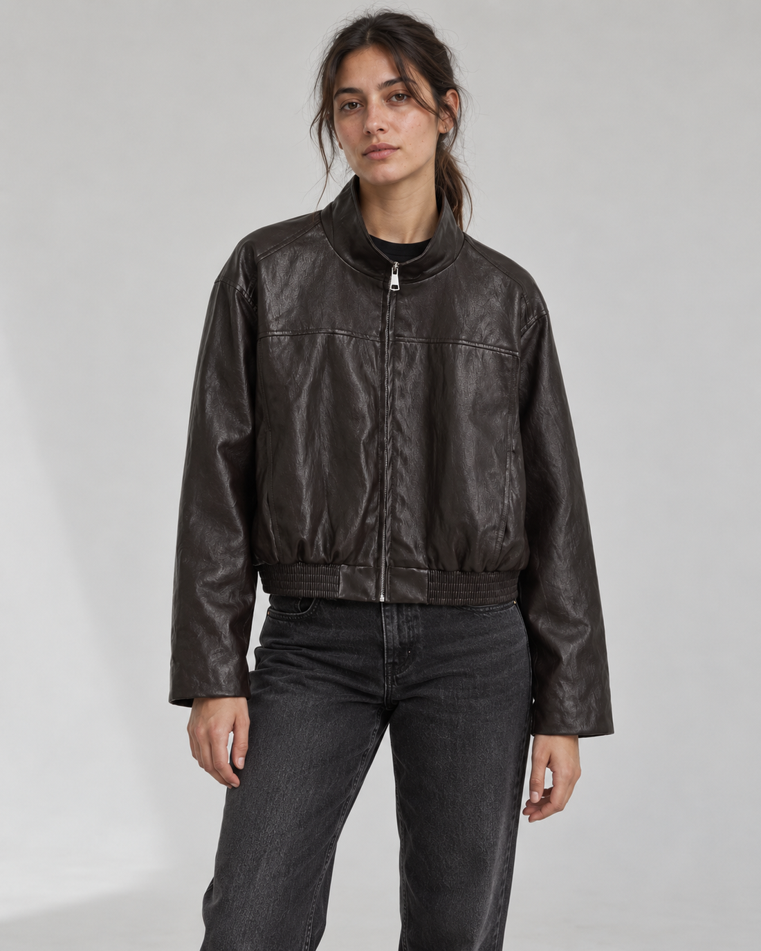 Cropped Moto Bomber