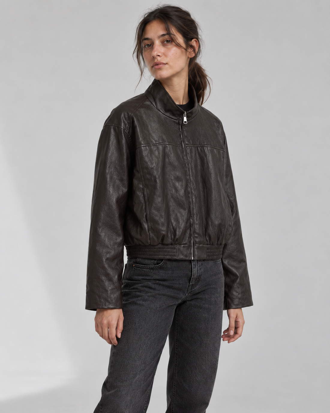 Cropped Moto Bomber