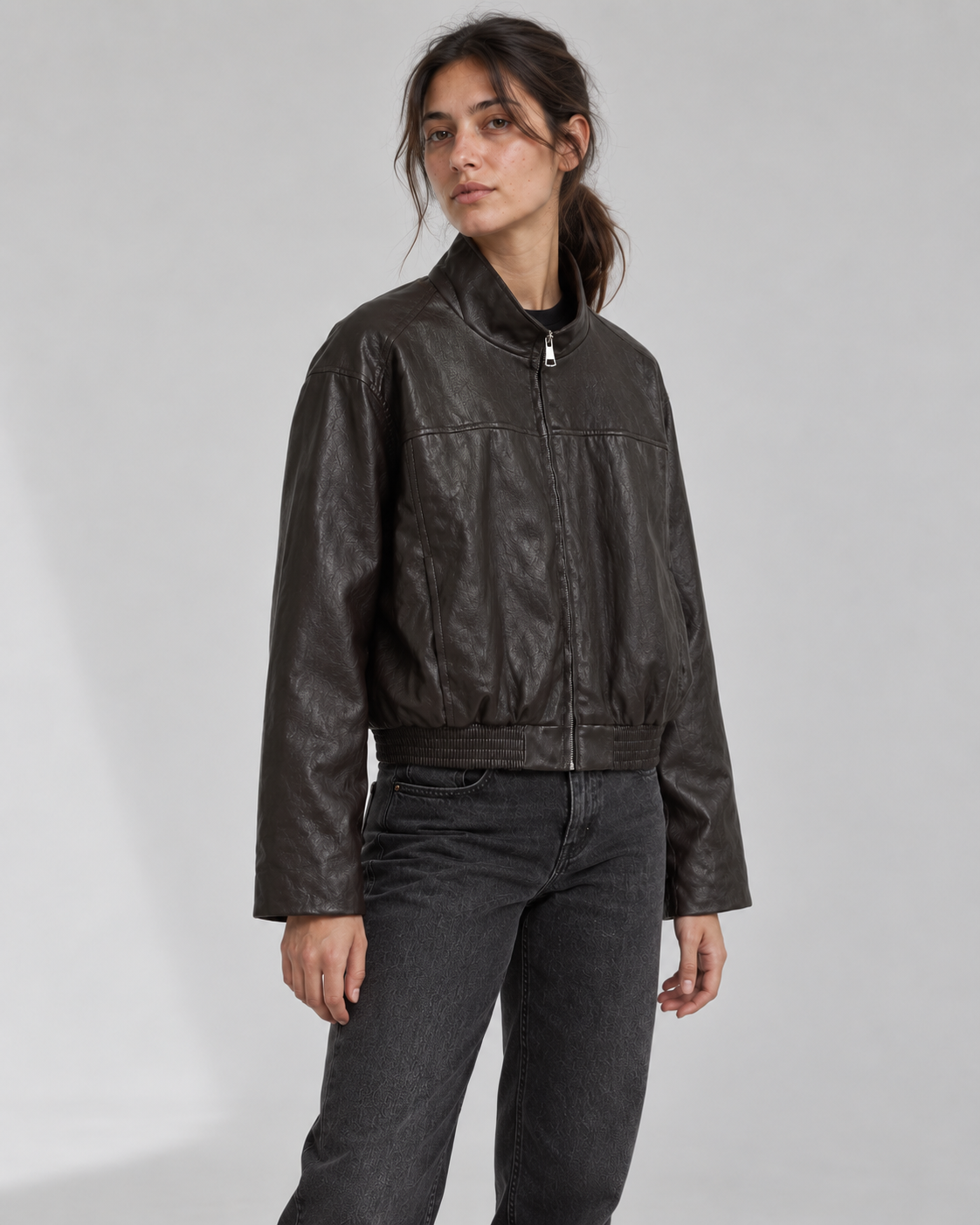 Cropped Moto Bomber