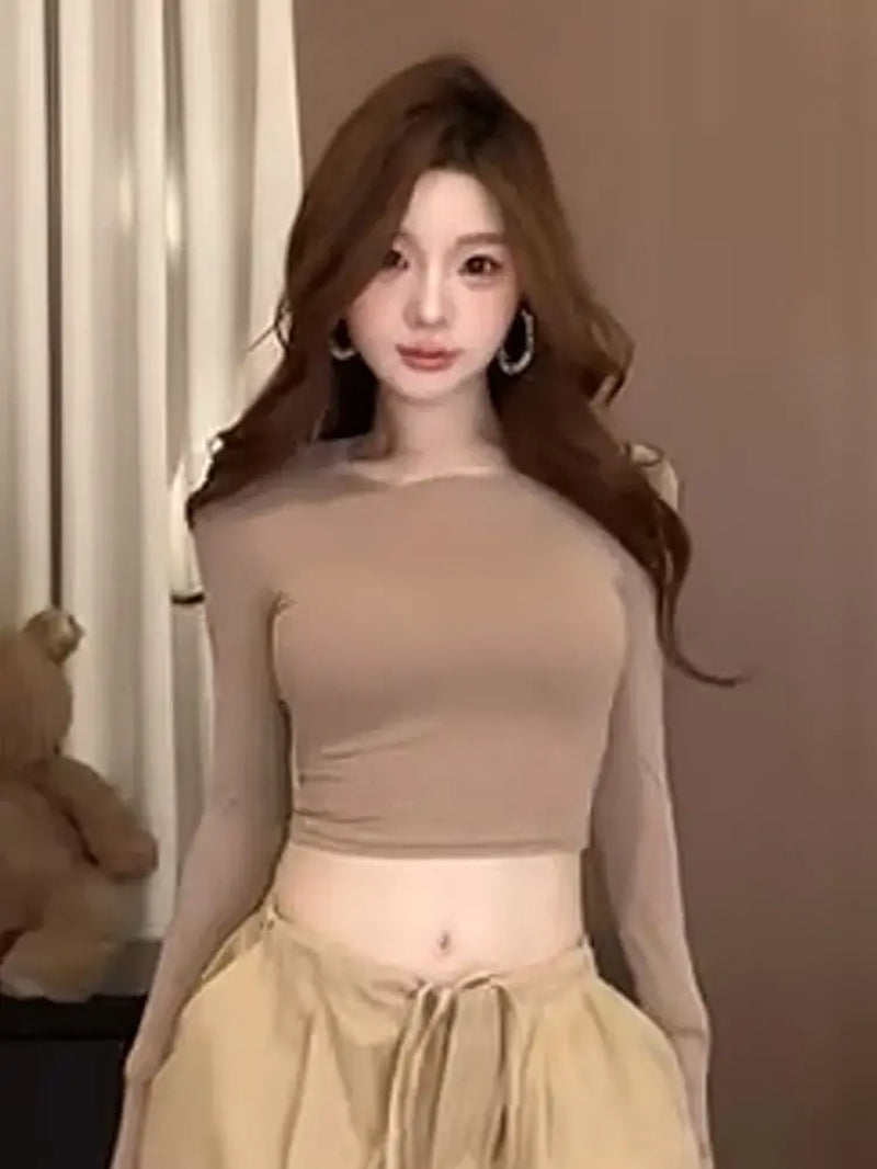 Long-Sleeve Cropped Tee
