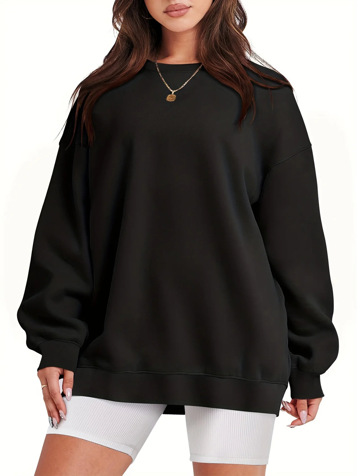 Oversized Crew-Neck Sweatshirt